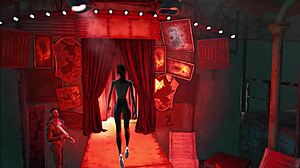 Detailed Brunette in Pantyhose Outfit from Fallout 4 Hentai Outdoors