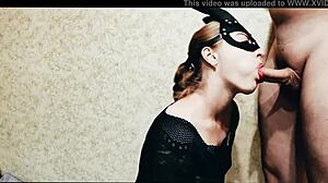 my blonde teen roommate gets a blowjob in our homemade spot