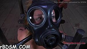 ravishing hottie is masturbating with her big fake penis