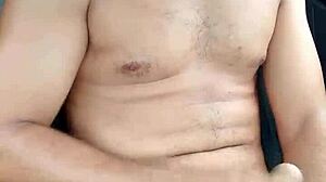 A solo boy indulges in outdoor masturbation, part 46.