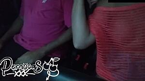 passenger calls me senhora, so i show my new pussy to him in the car