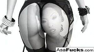 Stunning Asa Plays With Her Body