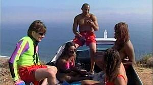 Ebony Beauty Takes Interracial Facial in Black Tushy Pink Pussy Scene