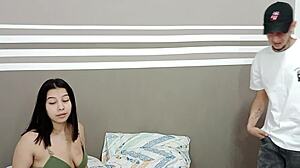 Violeta's fever calmed by thermometer in mouth and hardcore anal