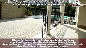 Brunette slut takes monster cock anal outdoor