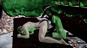 Cumming Inside Witch Gruntilda on Halloween Night in 3D