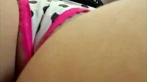 cute nerd masturbates in panties during sexting?