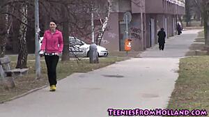 Young teen bathing in shower with lesbian friend, exploring gentle touches and kisses