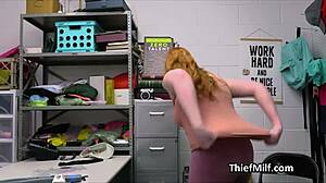i caught the redhead stealing lingerie, now she rides my cock
