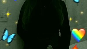 shy cute student moans while masturbating secretly in bathroom