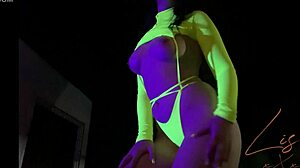 young girl dancing in panties