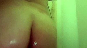 Intense Anal Fucking With Dildo In Shower