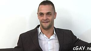 Intimate bare encounter between passionate men