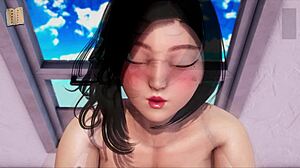 Indian Brunette Rides in Cowgirl with Shaved Pussy Hairless