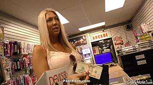 Gloryhole adventure with Lexi Lowe1 in a hidden spot.