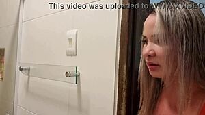 bianca naldy surprises me in the shower