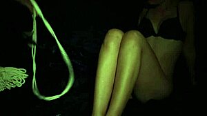 sofi hard endures evening bondage with white cotton ropes