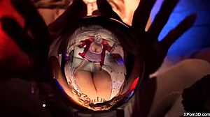 two blonde witches sucking and fucking lucky guy's big dick in high definition, teasing with tits and cum on face