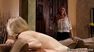 hot lesbian stunners in threesome