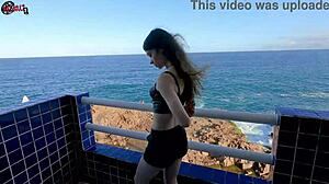 mel says, 'watch me strip naked on the balcony'