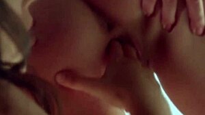 Anna and Simone explore each other's bodies with toys