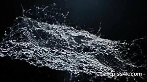 Sensual lesbian chicks sprayed with pee! Bursting wet vaginas with toys!