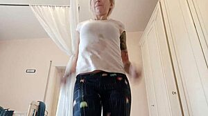 Sweaty Gym Session Athletic Yoga Fitness Hidden Cam