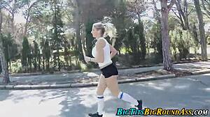 Why is that big tits babe bouncing so hard?