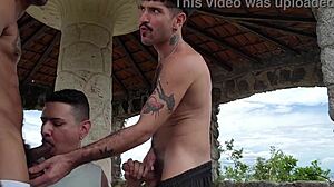 my friends with huge cocks on the island, one watching while we three fuck. wanna join?