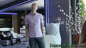 Slutty Teen Sucks Stepbrother Hard