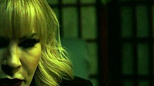 Afraid Teen 18+ Gets Fucked by Bad MILF with Big Black Dildo!