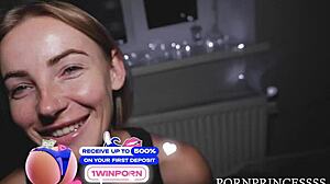 Young couple in passionate homemade sex. She rides his big cock in missionary position.