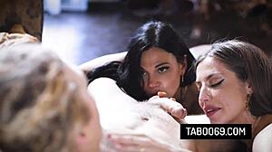 Perv Priest Gives Cock To Nympho Lesbians Spencer Bradley And Mona Azar!