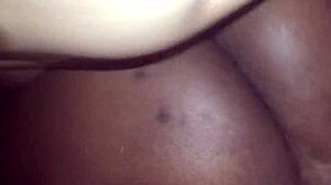 A big-ass ebony woman passionately fucks an asian partner in this intense scene.