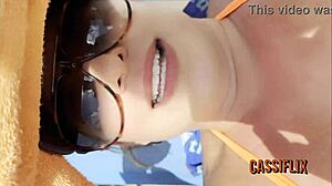 She Loves Teasing On The Beach, Watching Her Boy Get Aroused With Blowjob