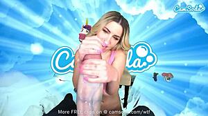 Petite blonde teen cums hard in VR