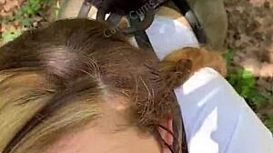 Oh, Random Jogger! DEEPTHROAT Me on the Hiking Trail POV. Candycourt Captures It All!