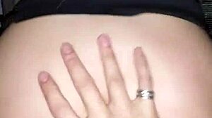 fucking my pawg with her big ass and monster cock in pov, oh shit it's so tight