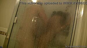 hotty bobbi showers while guy licks her pussy