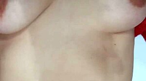 i punish my natural tits with belt spanking