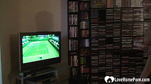 hot brunette in socks