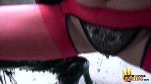 Tattooed Brunette Babe Mareen Deluxe Engages in Outdoor Sex and Swallows