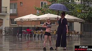 Slut Humiliated Publicly On Street By Strict Mistress!