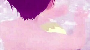 Anime girl Leo tries mixed bathing in a secret hot spring without a towel