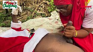 Christmas farm romance with amateur couple from Nigeria