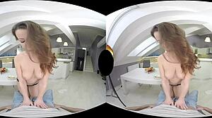 Caroline Ardolino, hot brown-haired MILF masturbates.