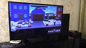 gamer girl quits for creampie?