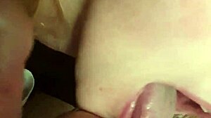 german teen 18+ blonde girlfriend deepthroats friend's big cock in european blowjob scene with teen details.