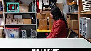 Cute teen caught stealing seduces mall cop for freedom