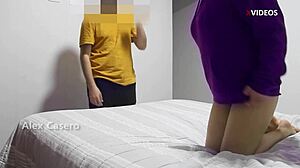 stepsister gets playful and offers ass